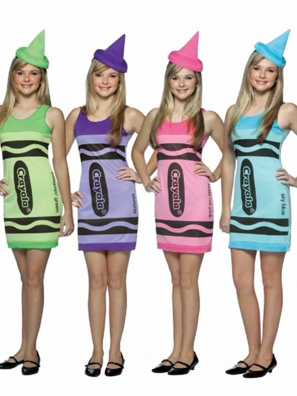 Teen Girl’s Crayola Screamin' Green Crayon Halloween Costume